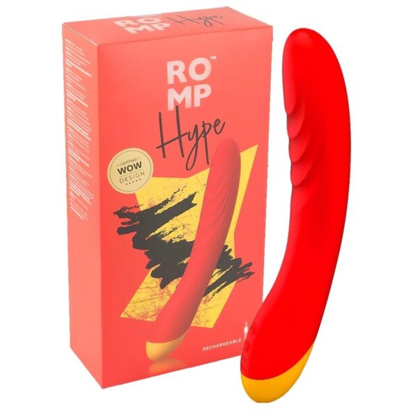 Класичний вібратор із рельєфом Romp Hype червоний