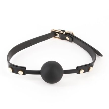 Кляп з кулькою NS Novelties FETISH & FASHION Janice на регульованому ремінці, чорний