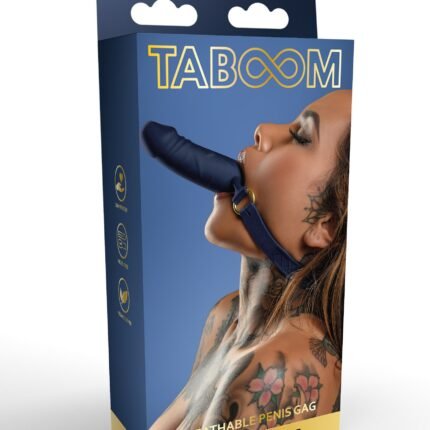 Кляп у вигляді пеніса Taboom Silicone Supreme, синій
