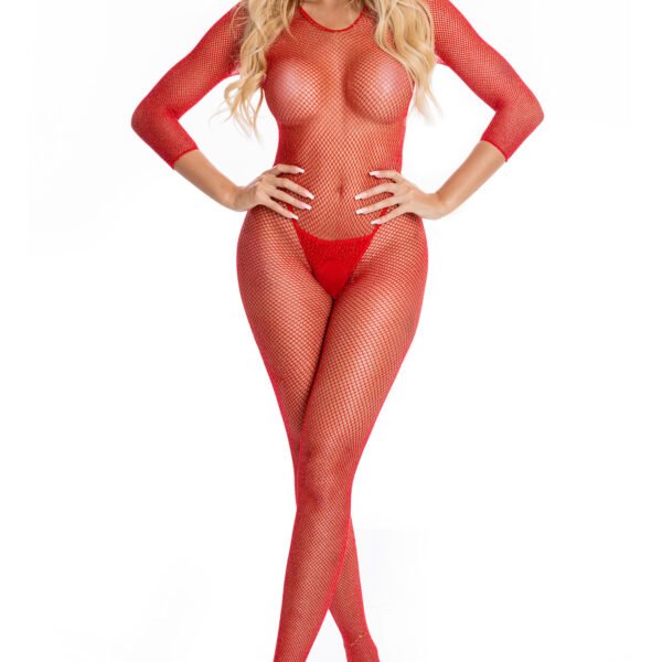 Комбінезон RISQUE CROTCHLESS BODYSTOCKING RED, S/M