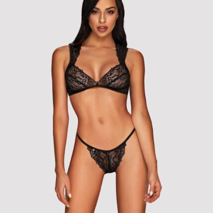 Комплект мереживної білизни Obsessive Elisetta set Black S / M