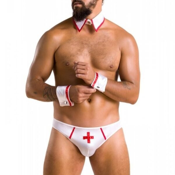 Комплект чоловічий ігровий 037 SET GREGORY white S/M -Passion