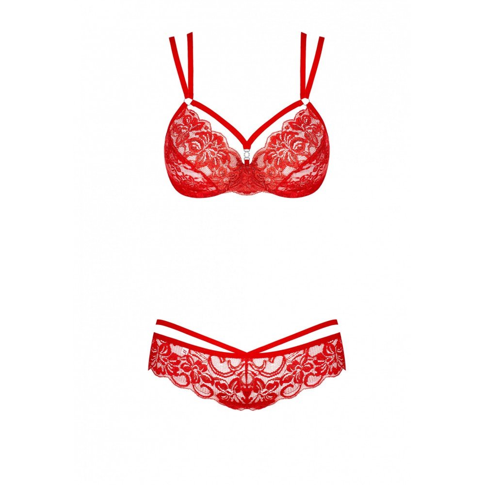 Комплект Obsessive 860-SET-3 2 pcs set red L / XL - Зображення 3