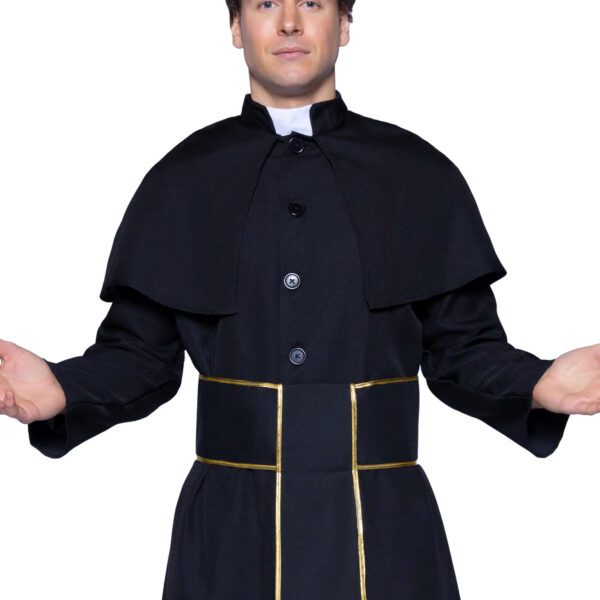 Костюм католицького священика Leg Avenue Priest 2 предмети, чорний, M/L
