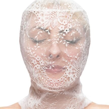 Мереживний капюшон-маска NS Novelties Fetish & Fashion білий