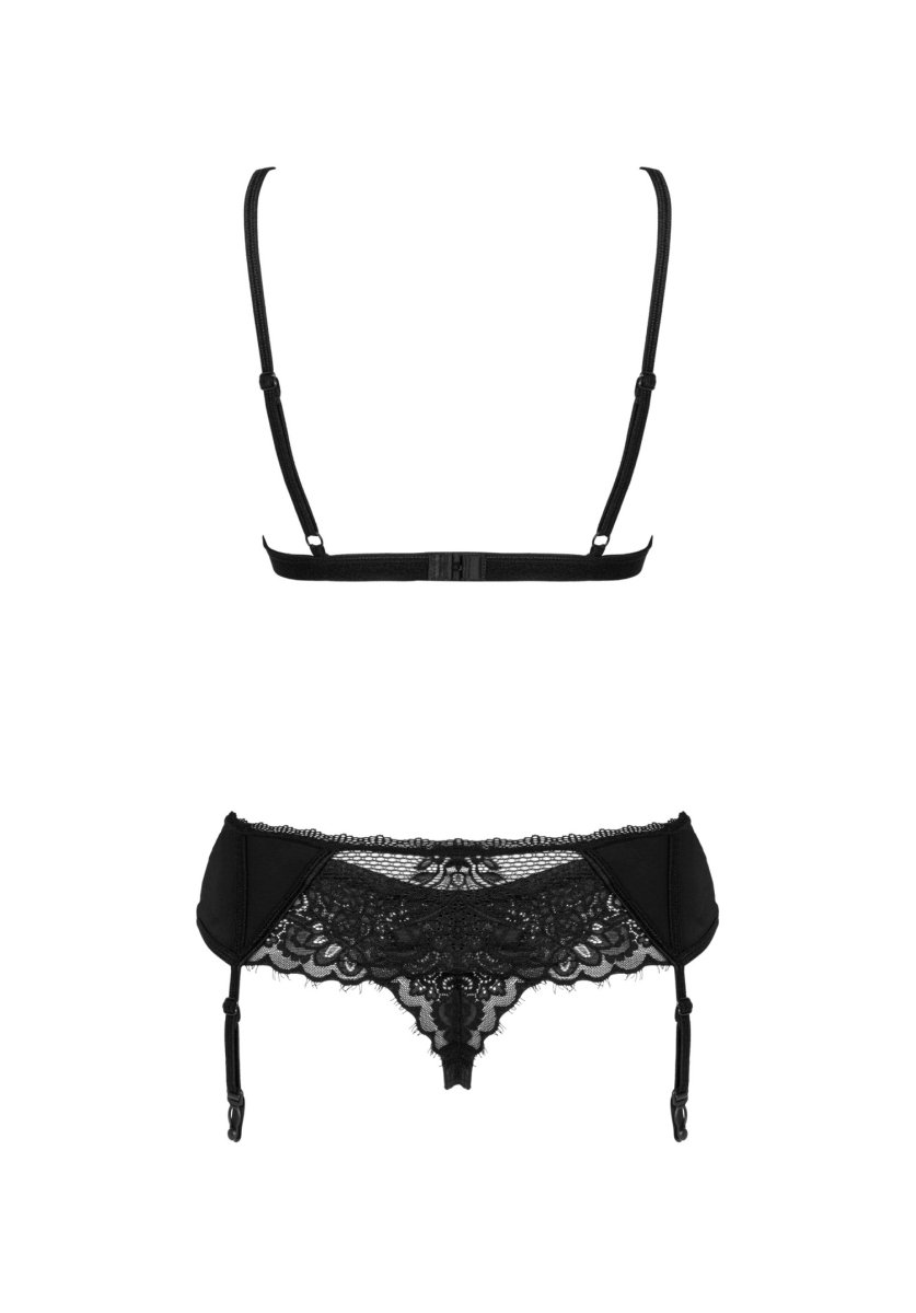 Мереживний комплект Obsessive Maderris 3-pcs set M/L - Зображення 3