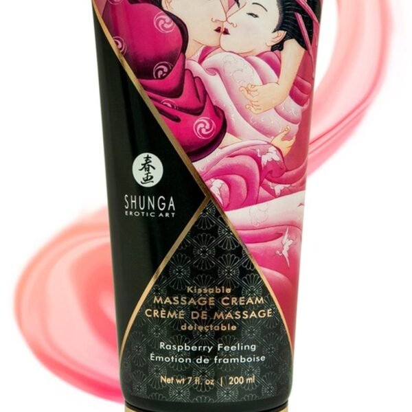 Масажний крем Shunga Raspberry Feeling «Малинове почуття», 200 мл