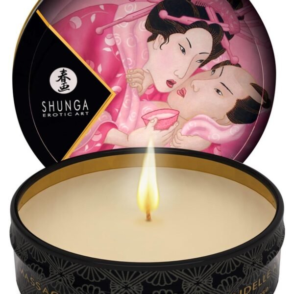 Масажна свічка Shunga Mini Massage Candle Roses з ароматом троянди, 30 мл