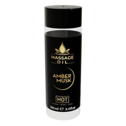 Масажна олія HOT Massage Oil Amber Musk з ароматом бурштинового мускусу, 100 мл