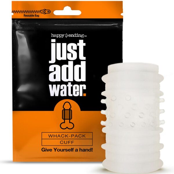 Мастурбатор рельєфний, що самозмащується Global Novelties Just Add Water Whack Pack Cuff, білий