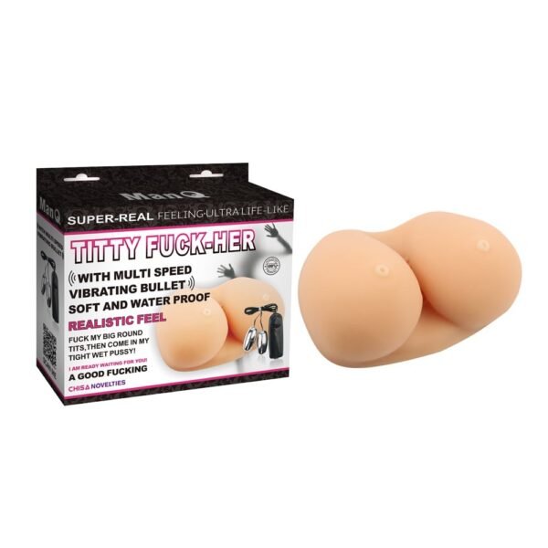 Маструбатор -груди з вібро Chisa ManQ Girl Cute Heart, тілесний