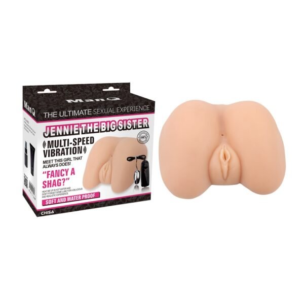 Маструбатор  реалістичний з вібрацією з кібершкіри Chisa ManQ Jennie the big sister з двома отворами