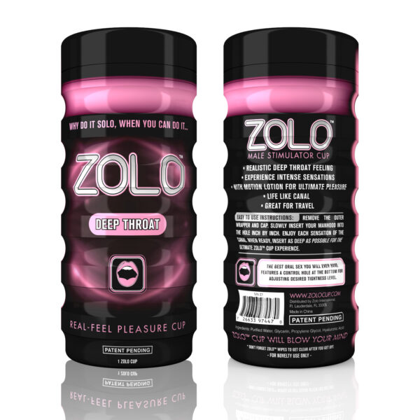 Мастурбатор із імітацією глибокого горла Zolo Deep Throat Cup, рожевий