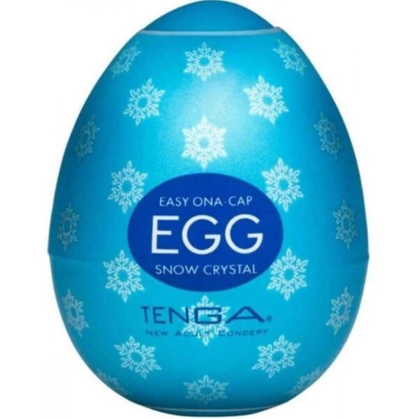 Маструбатор  яйце з рельєфом Tenga Snow Crystal, білий