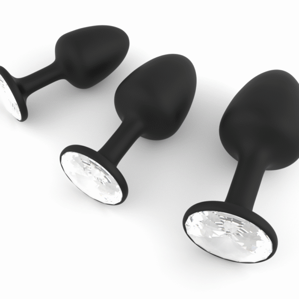 Анальна пробка Dorcel Geisha Plug Diamond L з кулькою всередині, створює вібрації, макс. діаметр 4см