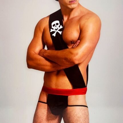 Чоловічий ігровий костюм пірата 2 предмети O/S чорний + червоний Sunspice