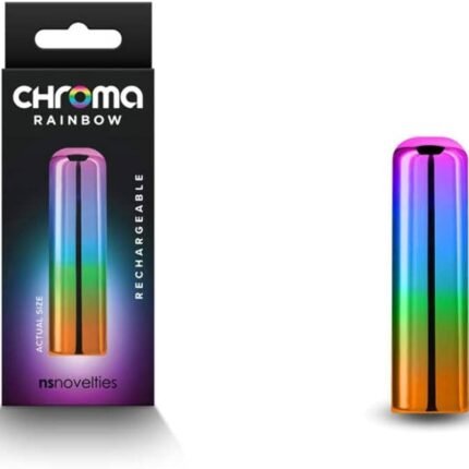 Міні-вібратор для стимуляції клітора NS Novelties Chroma Rainbow перезаряджається, райдужний, S