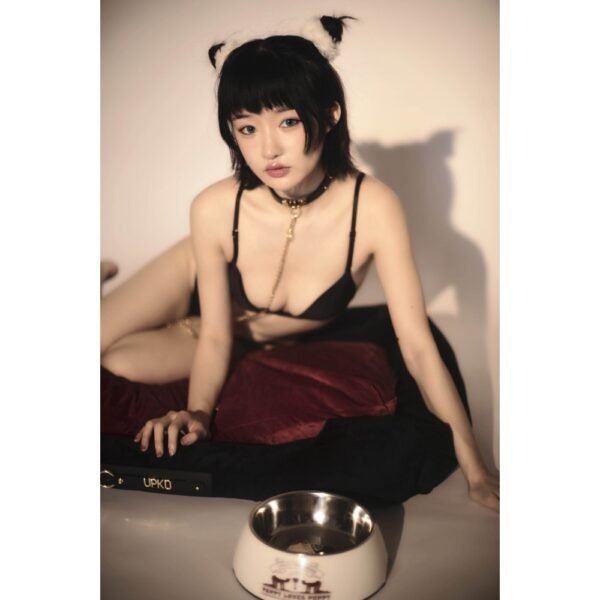 Миска для BDSM Pet-Play (ігри в господаря та вихованця) UPKO х TOUCHDOG Puppy's Bowl, чорна