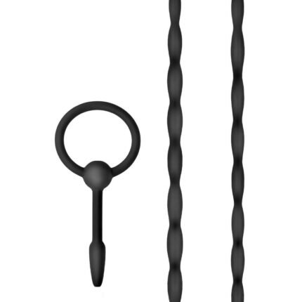 Набір чорних уретральних катетерів NMC Knot Knot XL із силікону з намистинами, XL