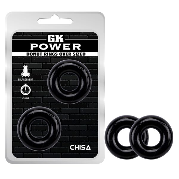 Набір ерекційних кілець Chisa GK Power OVER SIZED, чорний
