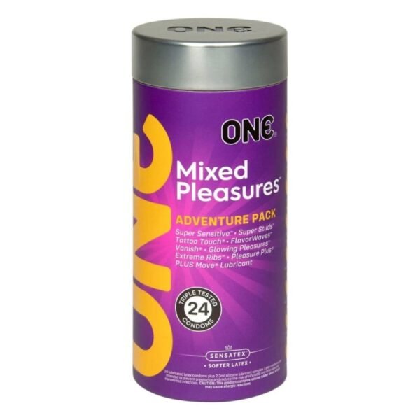 Набір презервативів зі змащенням"Змішані задоволення"ONE Mixed Pleasures (ціна за упаковку 24 шт)