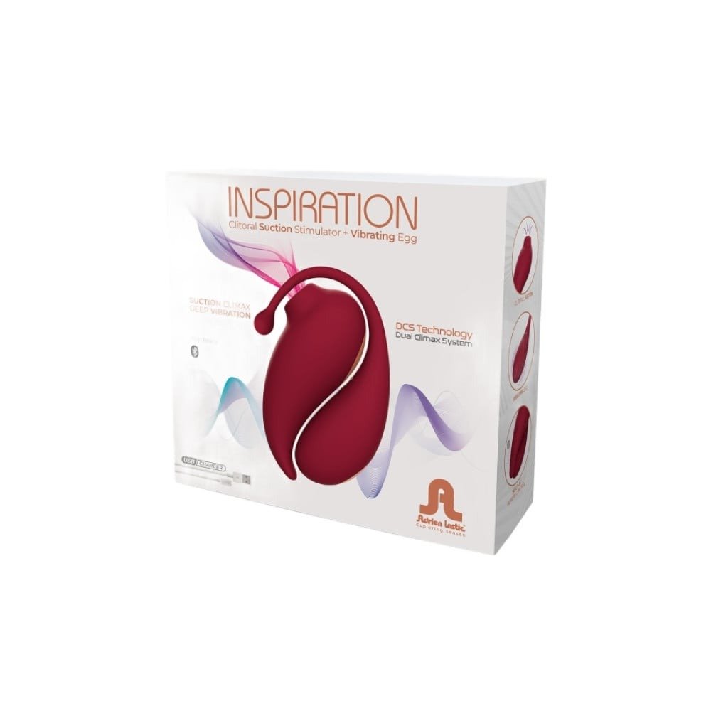 Набір смарт-вібраторів Adrien lastic Inspiration кліторальний вакуумний стимулятор+віброяйце, червоний - Зображення 5