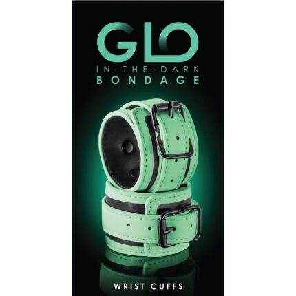 Наручники, світяться у темряві NS Novelties GLO BONDAGE WRIST CUFF GREEN