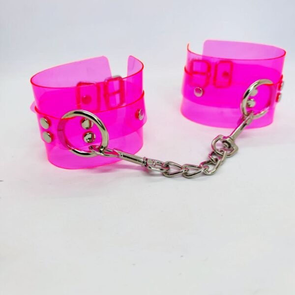 Наручники DS Fetish Handcuffs transparent pink
