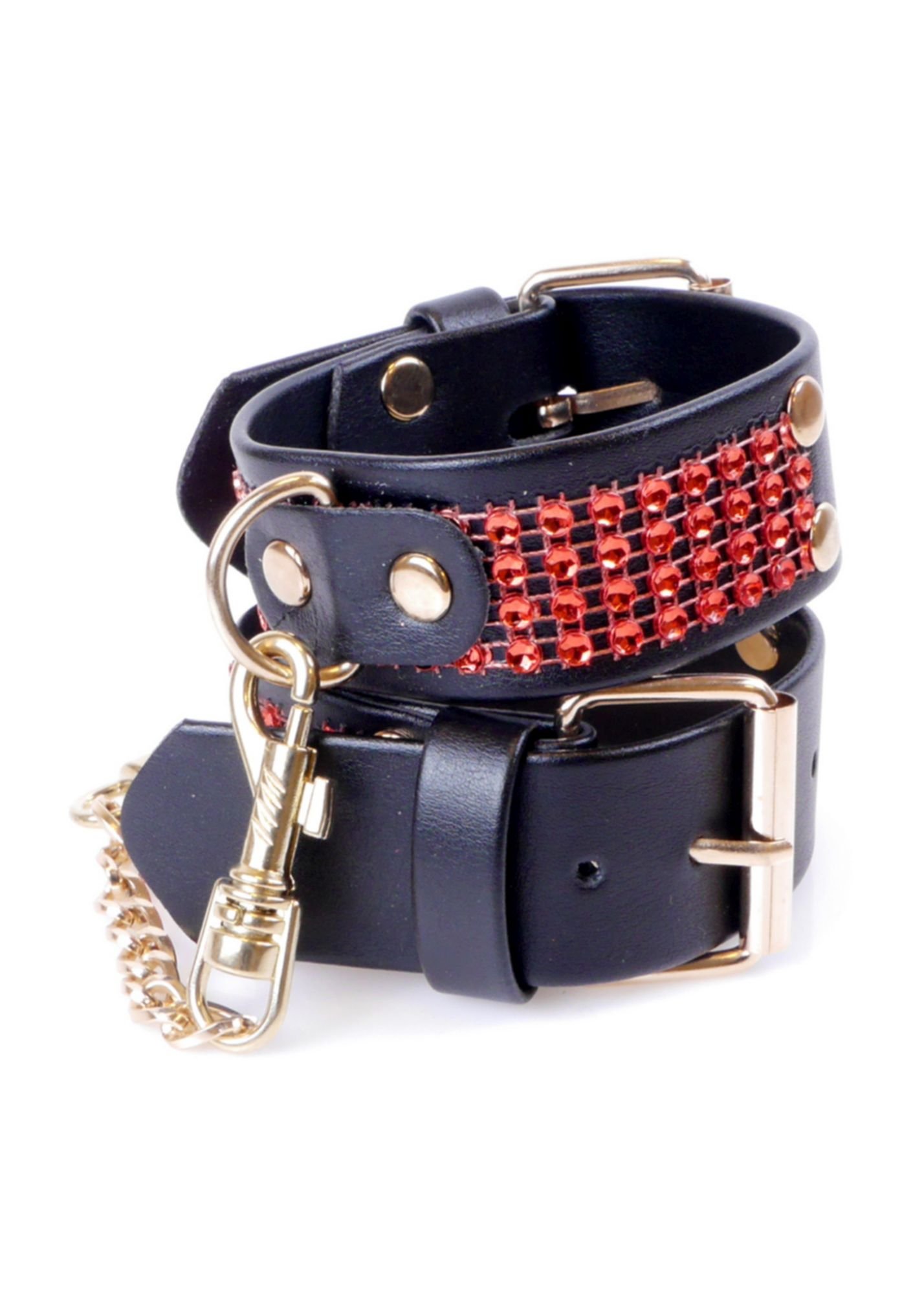 Наручники Fetish Boss з червоними кристалами 3 см - Зображення 4