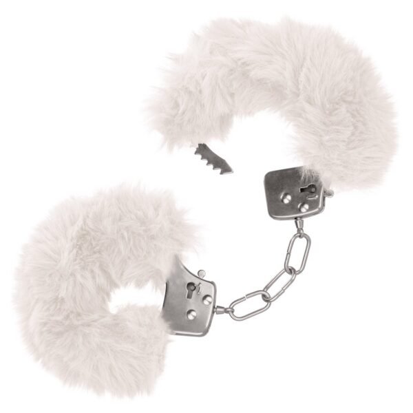 Наручники з хутром, металеві California Exotic Ultra Fluffy Furry Cuffs, білий