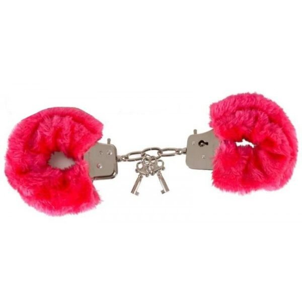 Наручники із штучним хутром You2Toys, металеві, рожеві