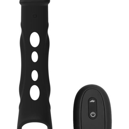 Насадка на пеніс із вібрацією Dream Toys Ramrod та пультом управління, чорна