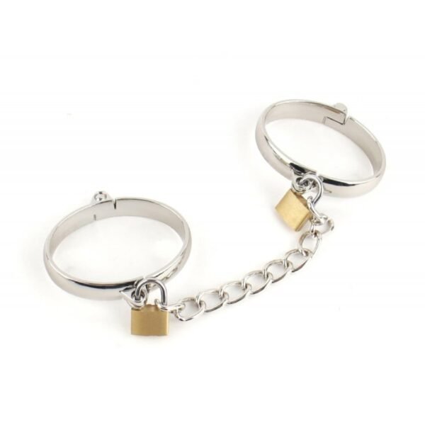 Окови на ноги металеві DS Fetish з ланцюгом та замочками