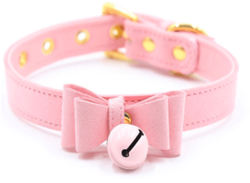 Нашийник з дзвіночком DS Fetish Collar pink with bell