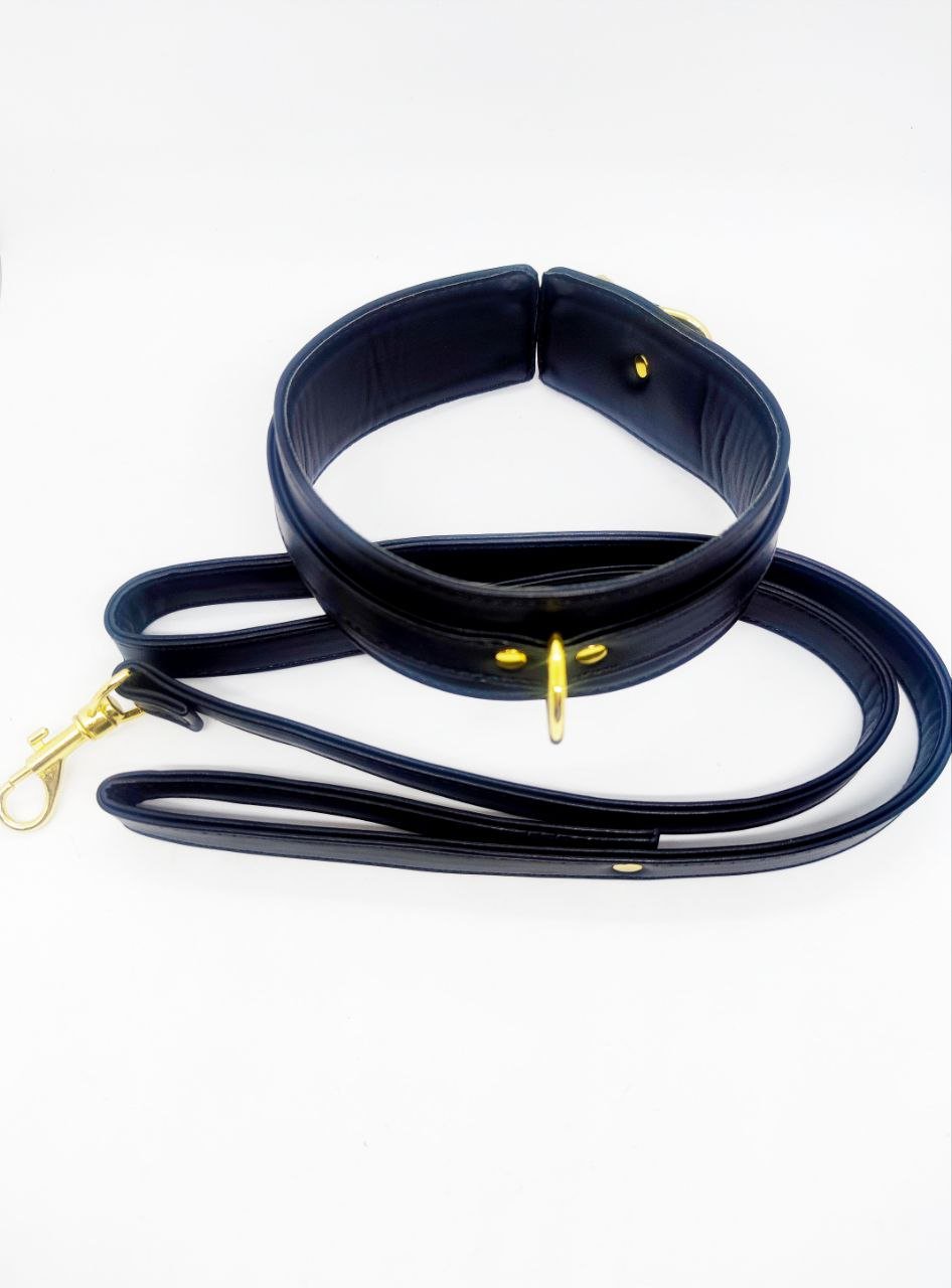 Нашийник з повідцем DS Fetish Collar, чорний