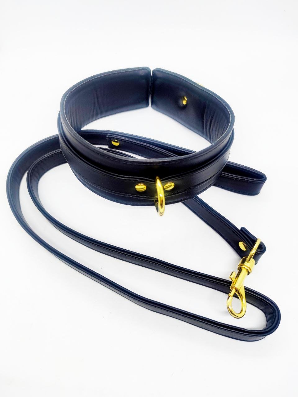 Нашийник з повідцем DS Fetish Collar, чорний - Зображення 2