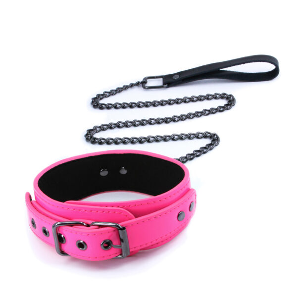 Нашийник з повідцем NS Novelties ELECTRA COLLAR & LEASH PINK
