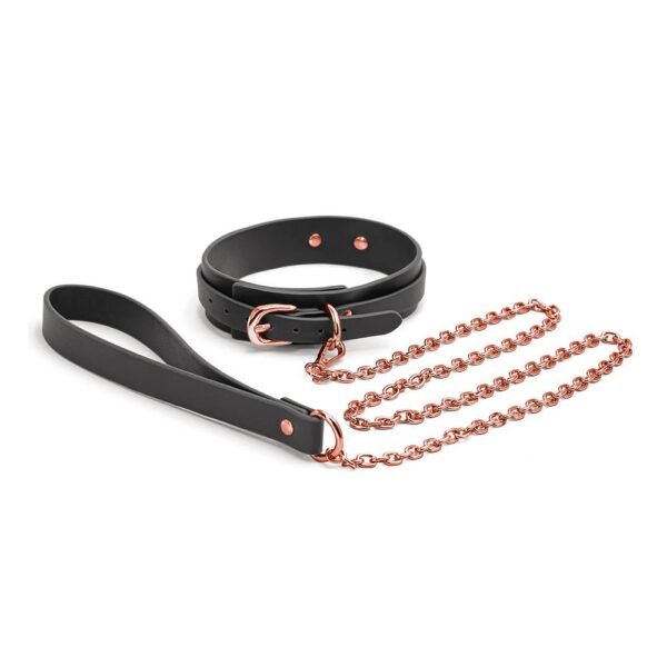 Нашийник з повідцем NS Novelties BONDAGE COUTURE COLLAR AND LEASH BLACK