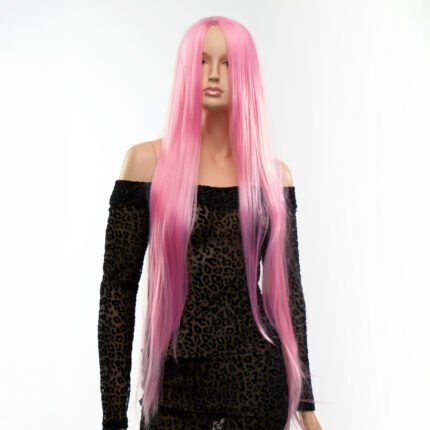 Перука довга Fetish Hair рожева, 100 см