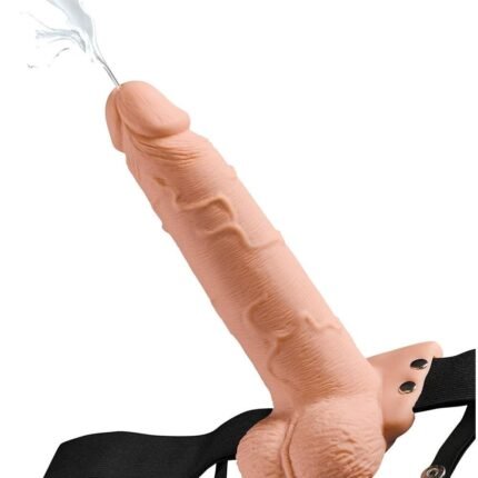 Порожнистий страпон з функцією сім'явипорскування Pipedream Fetish Fantasy Series на чорних трусах