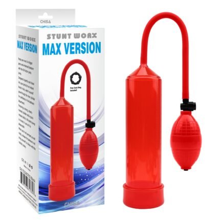 Помпа для збільшення члена Chisa Stunt Worx Max Version Penis Pump, червона