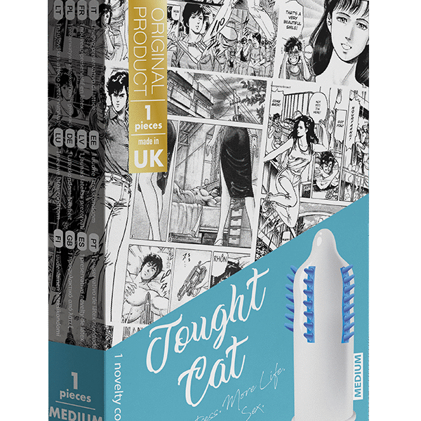 Презерватив зі стимулюючими пружними шипами EGZO Touqht Cat латексний