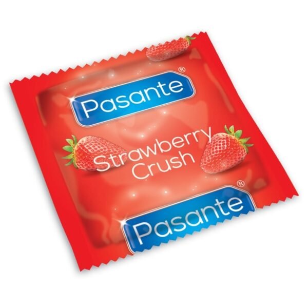 Презервативи оральні з полуничним смаком Pasante Strawberry Crush латексні (ціна за 6 шт. )