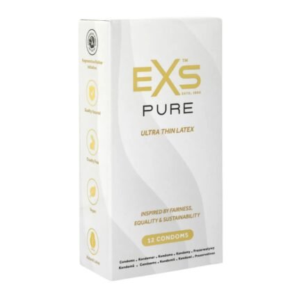 Презервативи тонкі EXS PURE веганські, латексні (ціна за пачку, 12 шт. )