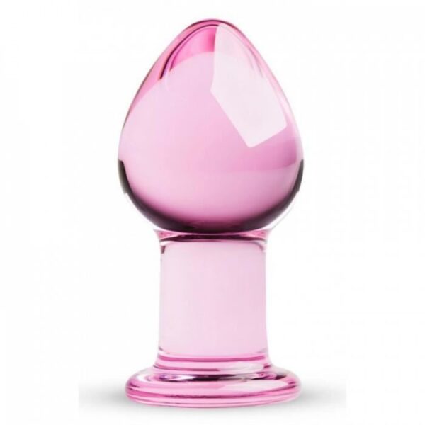 Пробка скло рожева Gildo Pink Glass buttplug No. 26