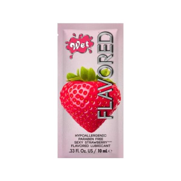 ПРОБНИК/Лубрикант Wet Flavored Sexy Strawberry (соковита полуниця) 10 мл