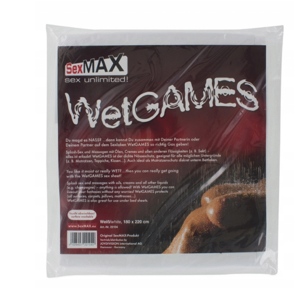 Простирадло вінілове біле SexMAX WetGAMES Sex sheet, 180 x 220 cm