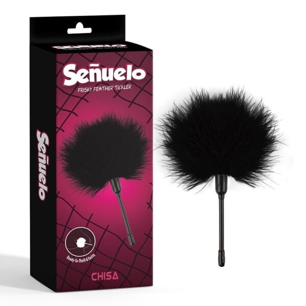 Пушок на довгій ручці CHISA Senuelo Pleasure Feather Tickler, чорний