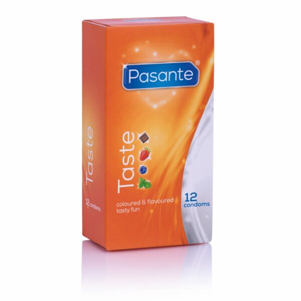 Презервативи оральні з різними уподобаннями Pasante Taste різнокольорові (ціна за упаковку, 12 шт)