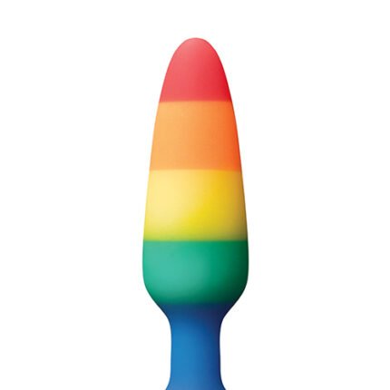 Райдужний анальний плаг COLOURFUL LOVE RAINBOW ANAL PLUG SMALL
